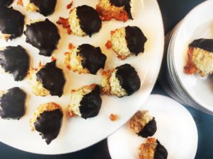 Chocolate Dipped Coconut Macaroons