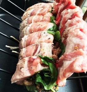 Sausage and Spinach-Stuffed Pork Loin