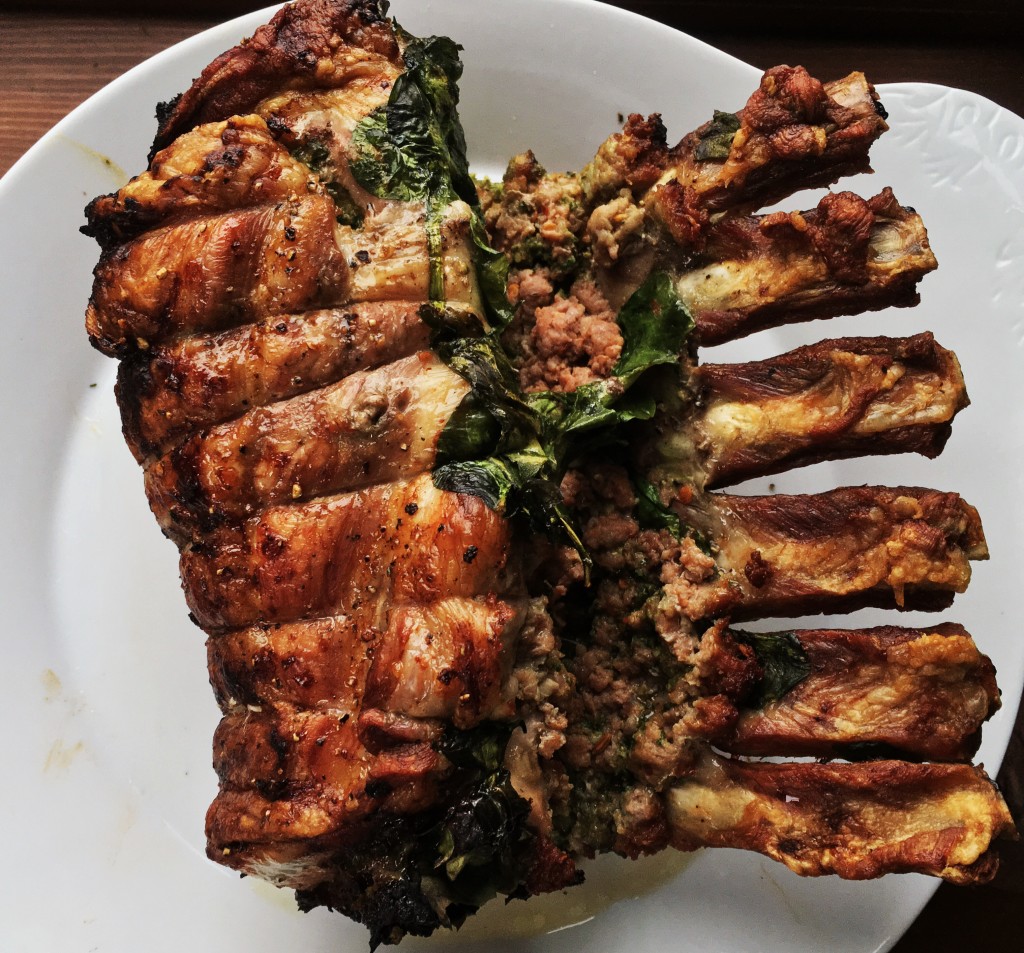 Sausage and Spinach-Stuffed Pork Loin