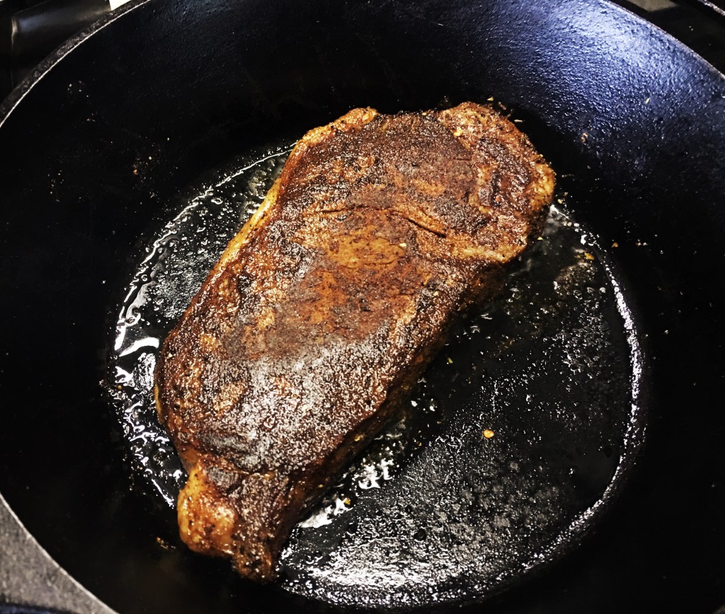 Coffee-rubbed NY Strip Steak