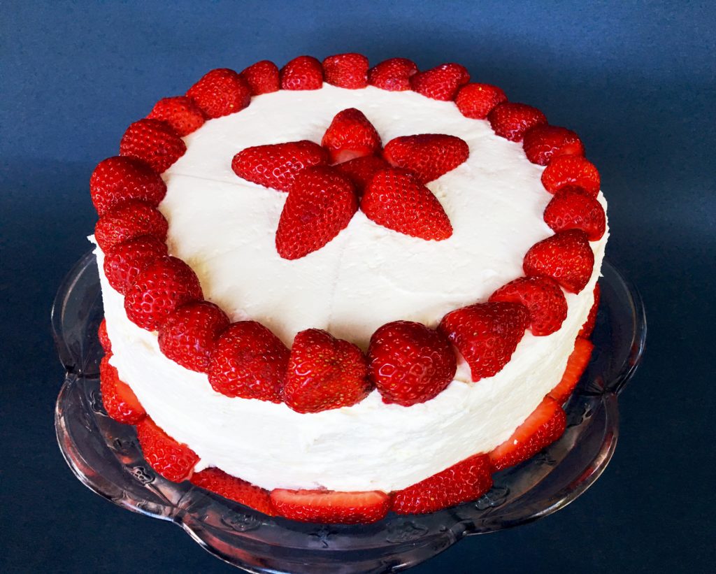 Vanilla Strawberry Cake 3