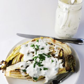 Grilled Napa Cabbage with Buttermilk Dressing