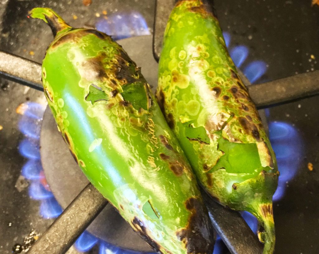 Charred jalapenos