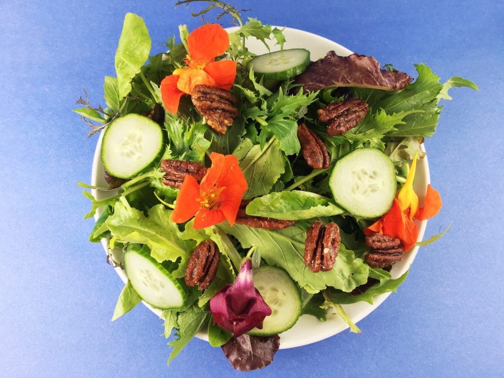 Sweet/Salty Pecans on Salad