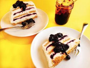 Blueberry-Lemon Icebox Cake with jam