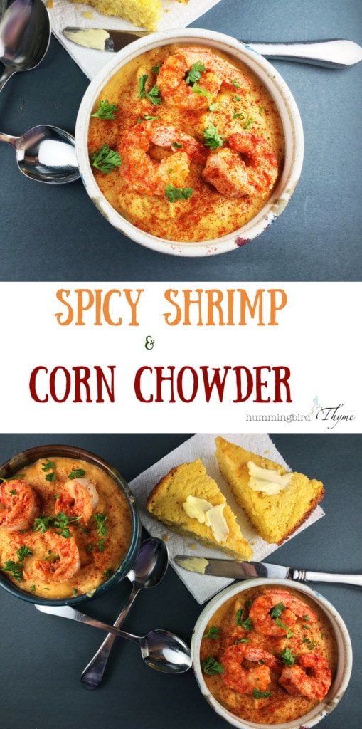 Spicy Shrimp Corn Chowder - Hummingbird Thyme