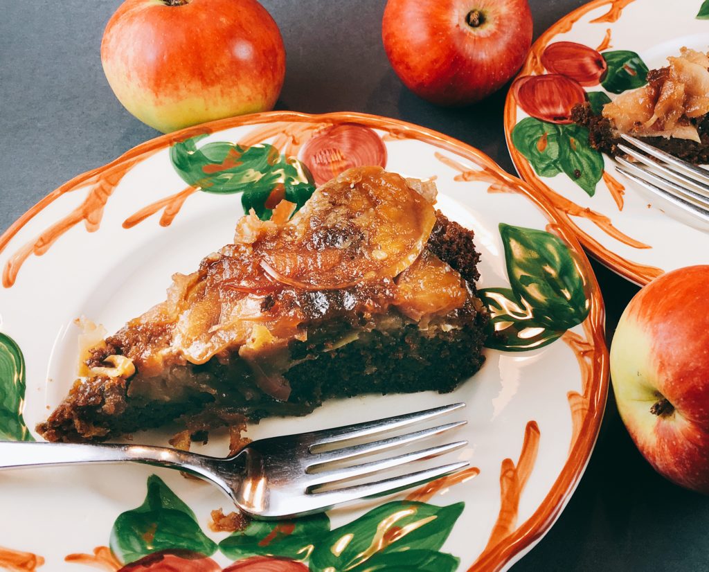 Apple Gingerbread Cake slice