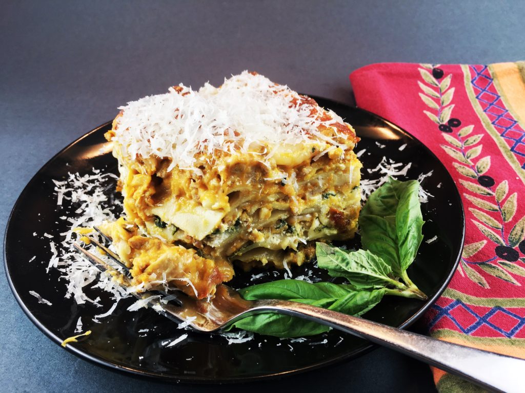 Pumpkin and Sausage Lasagna