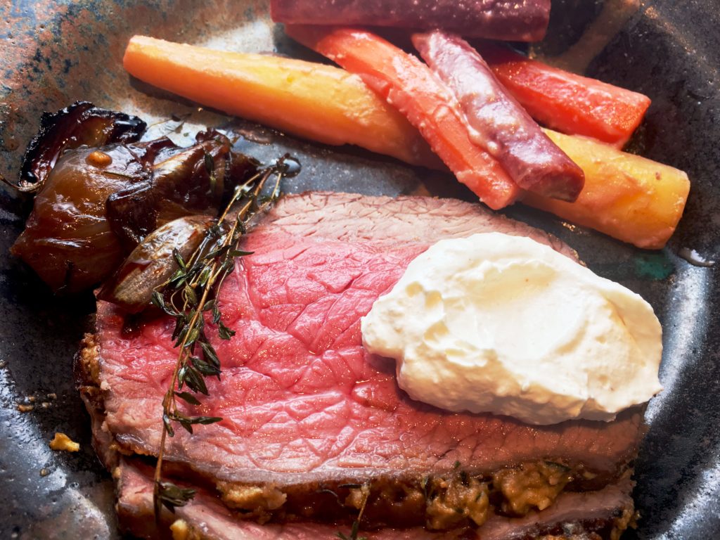 Roast Beef with Shallots and Horseradish