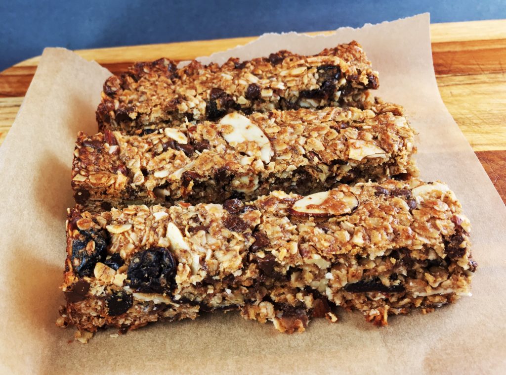 Chocolate-Pecan-Cherry Granola Bars