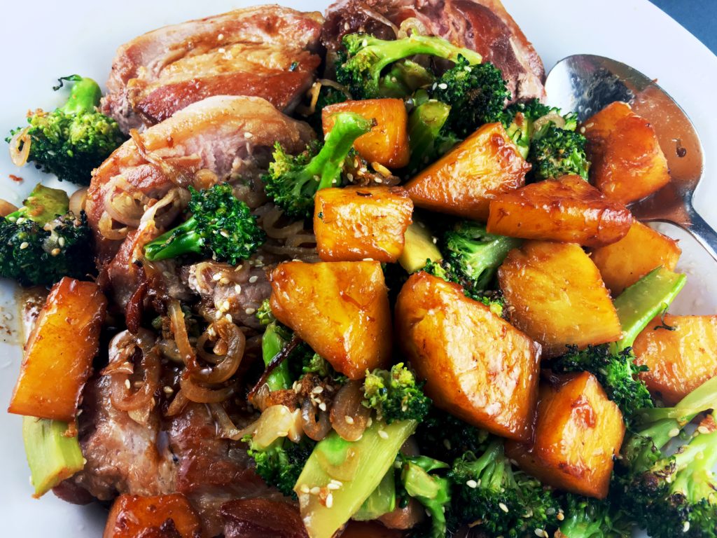 Pork Shoulder Pineapple Sesame Broccoli