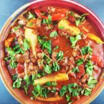 Lamb Ragu with Peppers and Potatoes