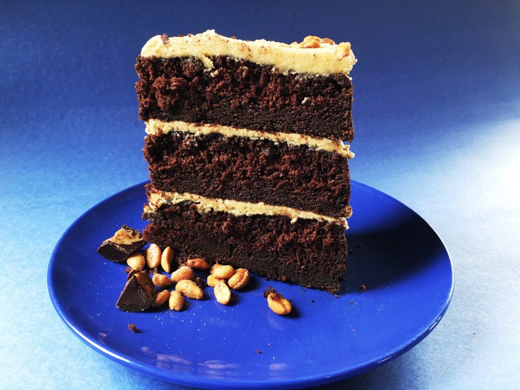 Dark Chocolate Peanut Butter Cake