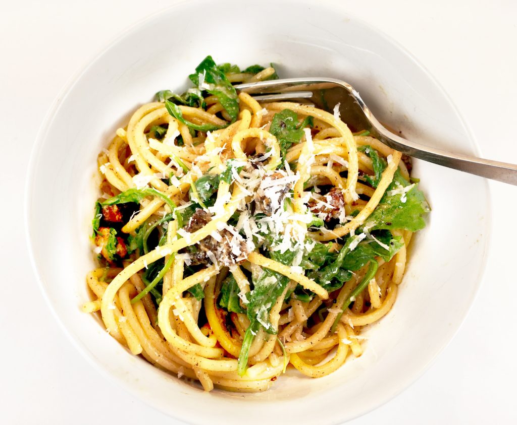 Lemon Arugula Cacio e Pepe