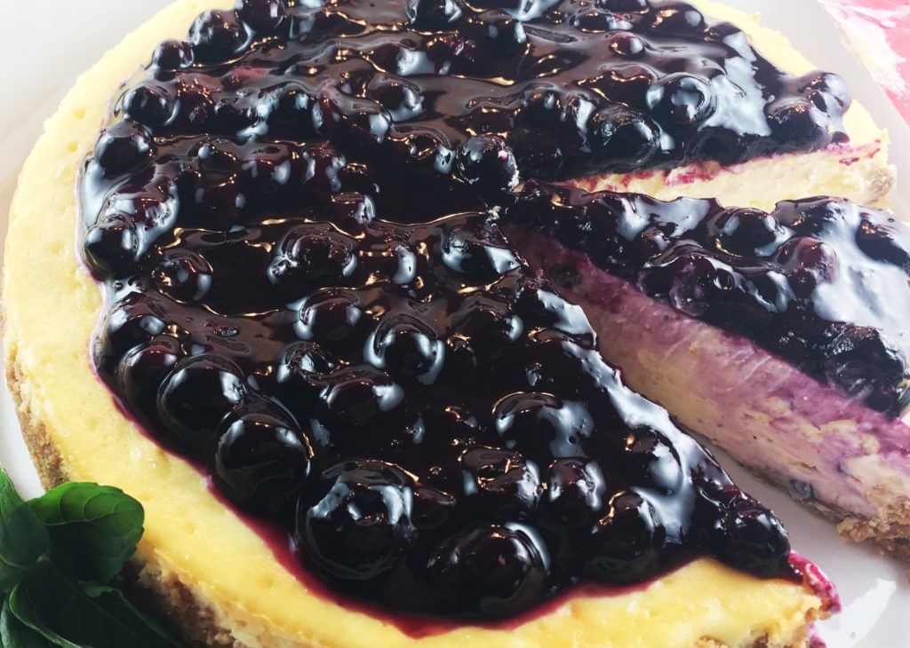 Lemon Cheesecake Blueberry Sauce