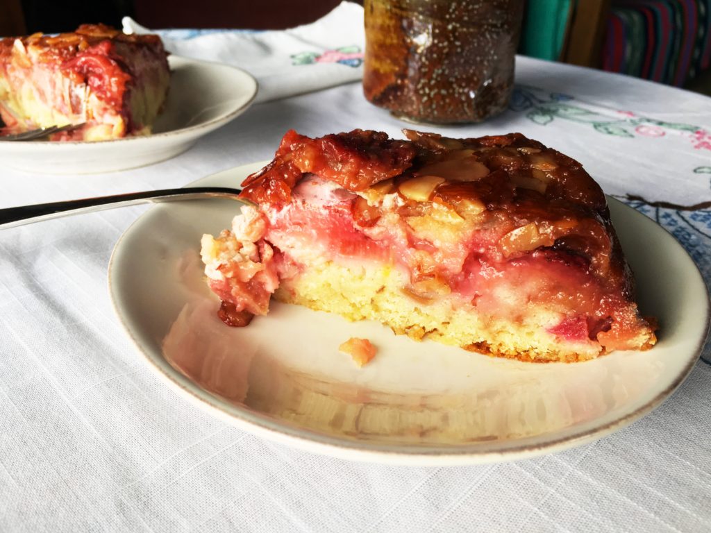 Strawberry Rhubarb Upside Down Cake Recipe