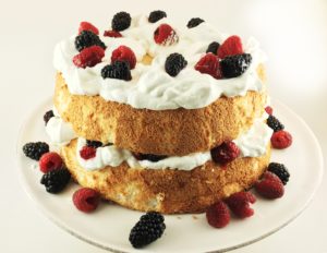 Angel Food Cake with berries