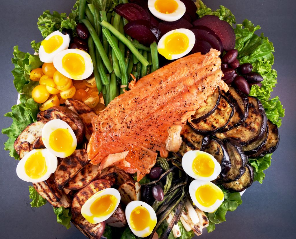 Grilled Nicoise Salad Salmon