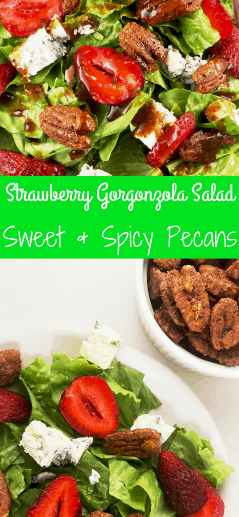 Strawberry Gorgonzola Salad Sweet and Spicy Pecans