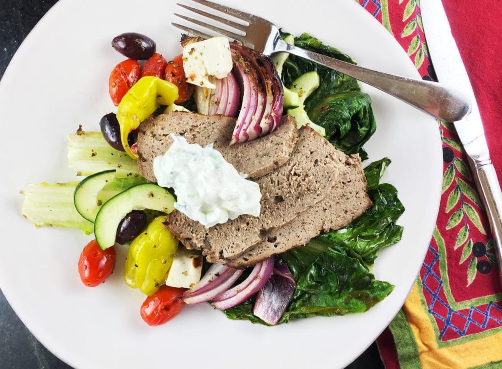 Greek Salad Homemade Gyros meat