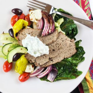 Greek Salad Homemade Gyros meat
