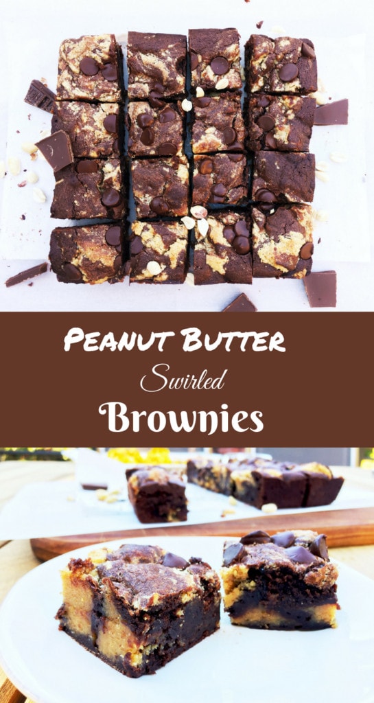 Peanut Butter Swirled Brownies