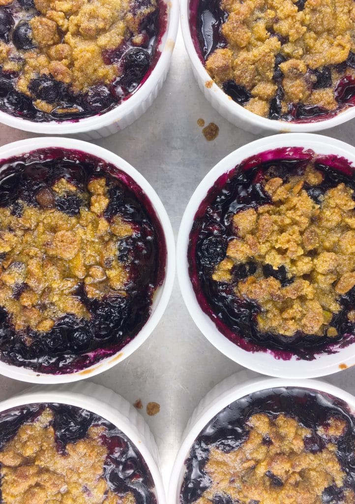 Blueberry Crumble Cornmeal Topping