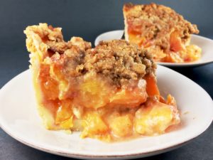 Peach Crumble Slab Pie