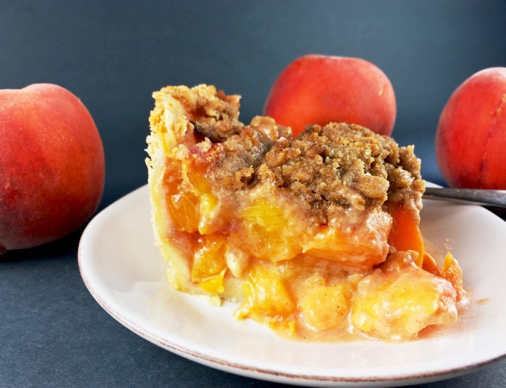 Peach Crumble Slab Pie