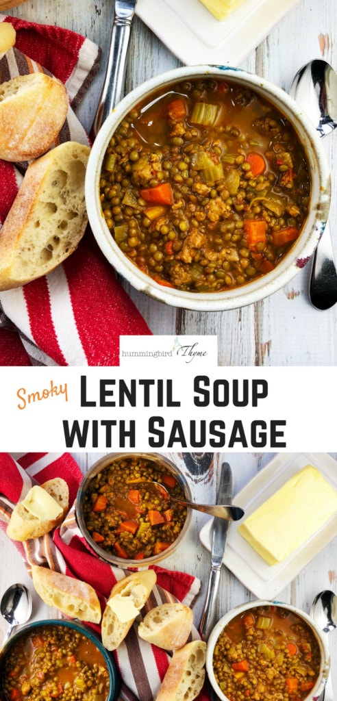 Smoky Lentil Soup with Sausage