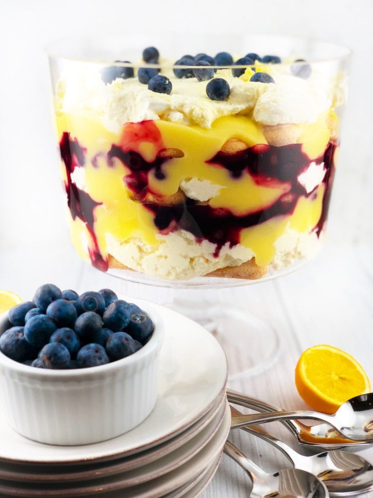 Meyer Lemon Blueberry Trifle