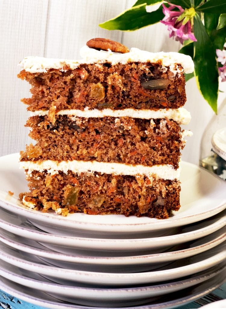 Triple Layer Carrot Cake Slice