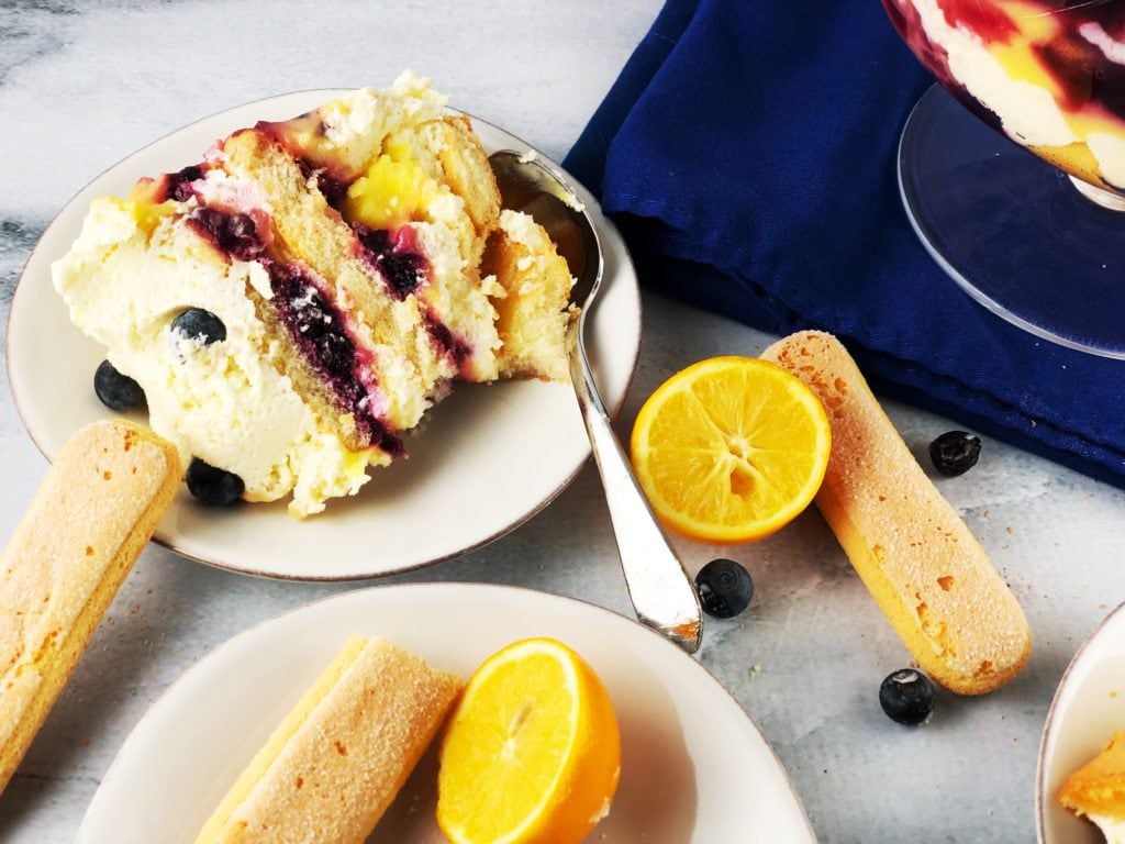 Meyer Lemon Blueberry Trifle