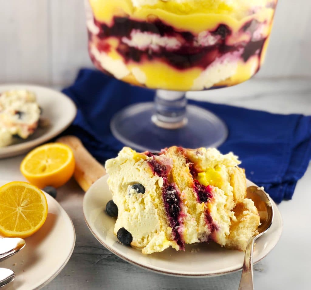 Lemon Blueberry Trifle with Lady Fingers