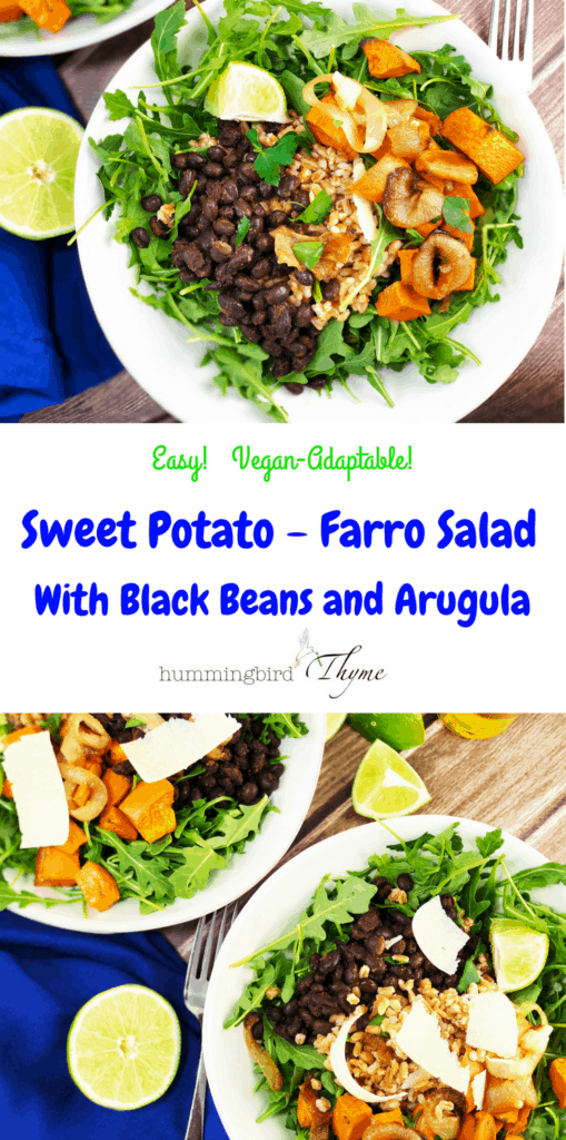 Roasted Sweet Potato Salad with Farro and Black Beans