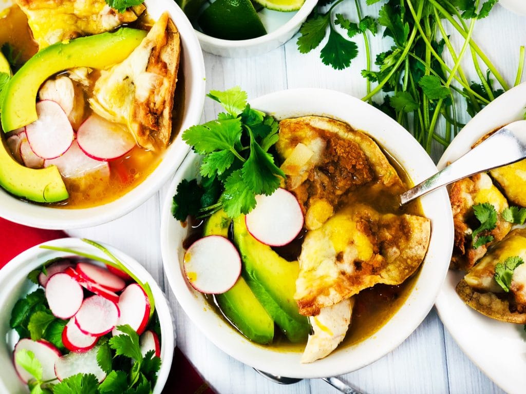 Chicken Tortilla Soup with Nachos