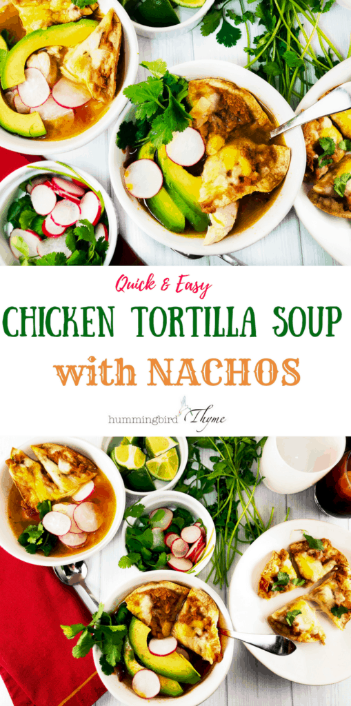 Chicken Tortilla Soup with Nachos