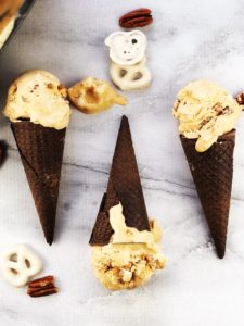 Salted Caramel Ice Cream Cones