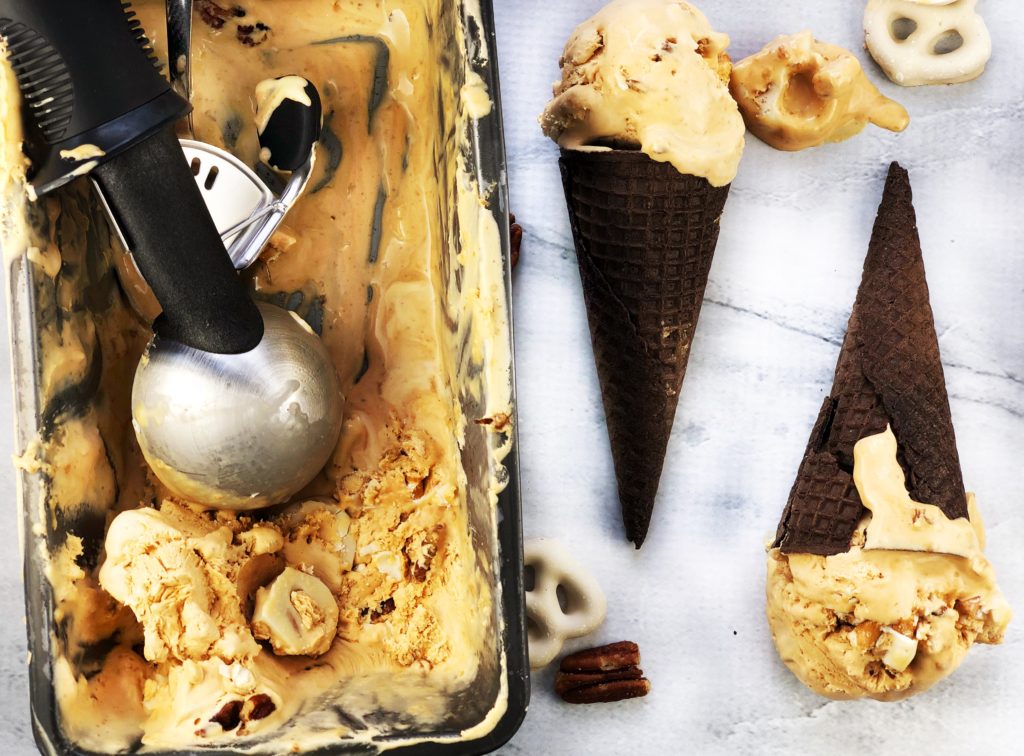 No Churn Salted Caramel Ice Cream