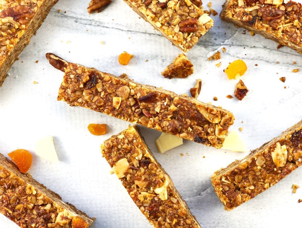 Nutty White Chocolate Apricot Granola Bars