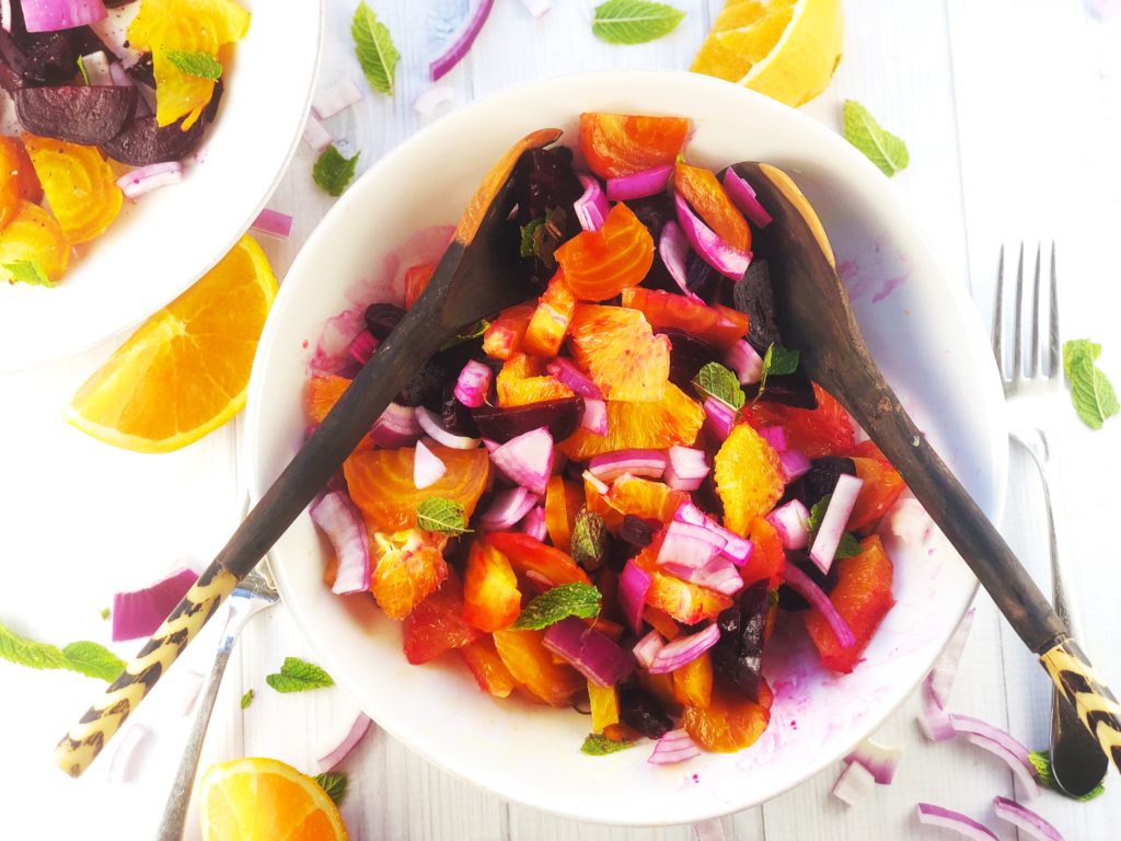 Anthony Bourdain Beet Orange Onion Mint Salad