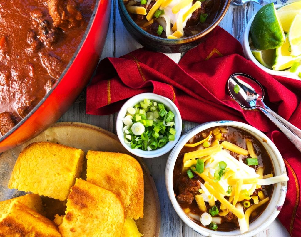 Spicy Ancho Beef Chili for a Crowd