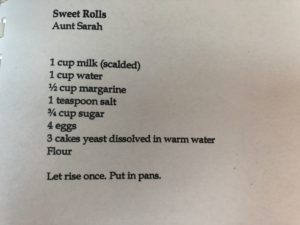 Sweet Roll Dough - heirloom recipe