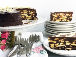 The Queen’s Chocolate Biscuit Cake