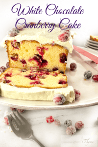 White Chocolate Cranberry Cake