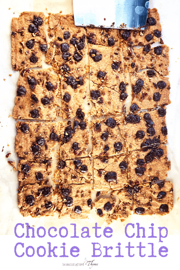 Chocolate Chip Cookie Brittle! A total taste SENSATION! #soeasy #onebowl