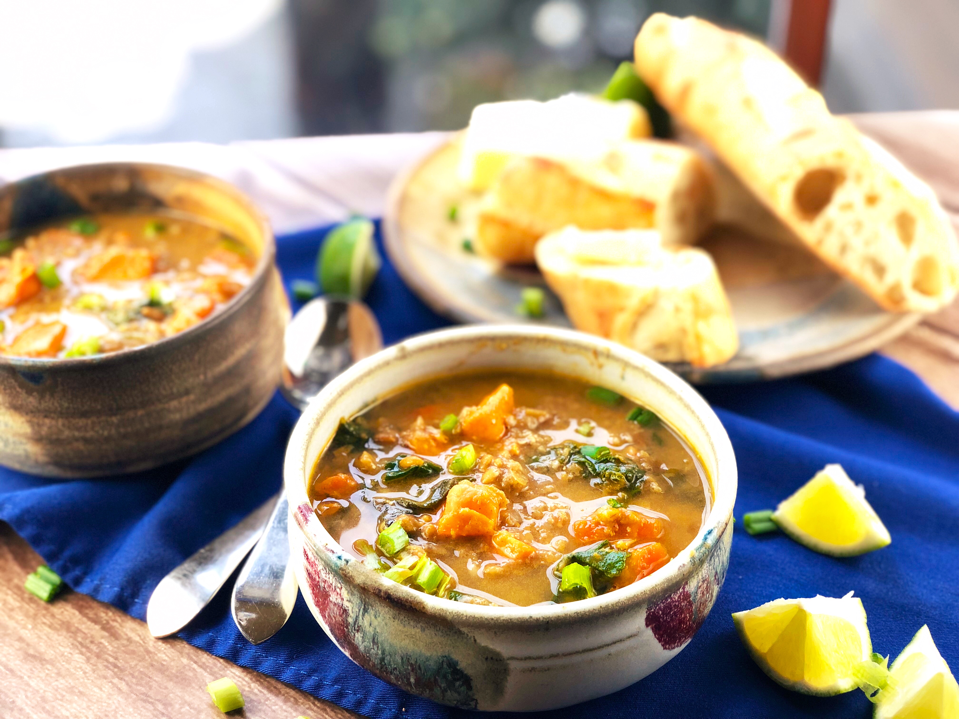 Red Lentil Sweet Potato Soup