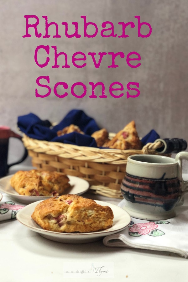 Rhubarb Scones with Chevre