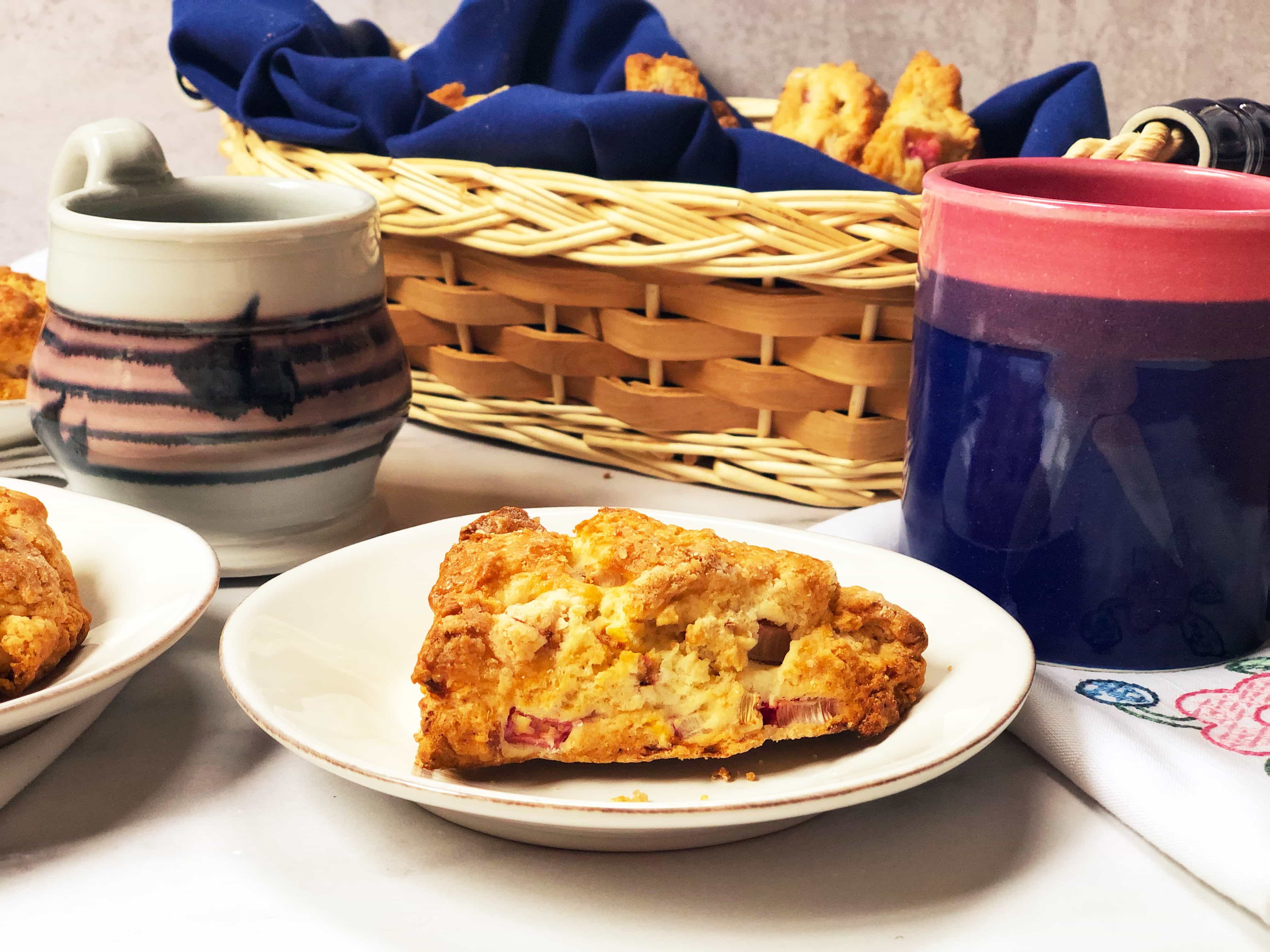 Rhubarb Scones with Chevre