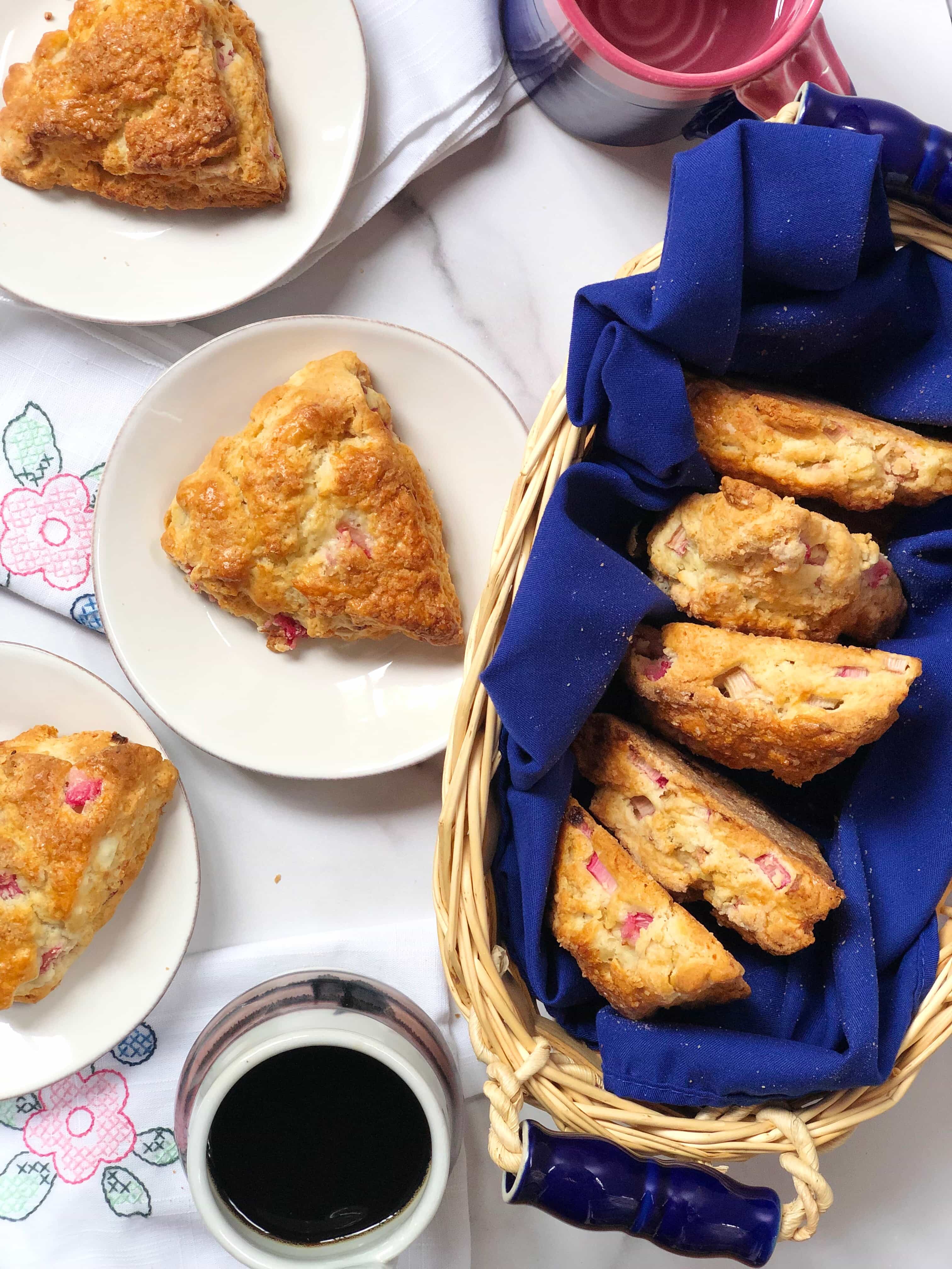 Rhubarb Chevre Scones